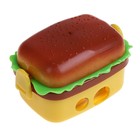 Точилка Сенгвич пласт с конт двойная с 2-мя ластиками микс - Фото 1