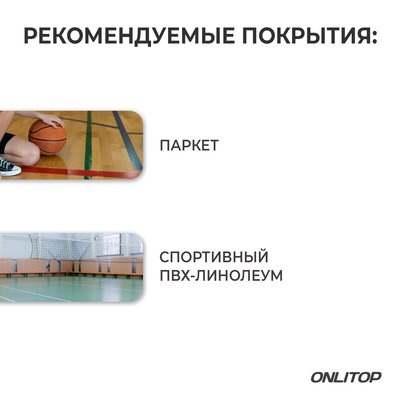 Баскетбольный мяч ONLITOP STREET, клееный, 8 панелей, р. 5, резина, резиновая камера