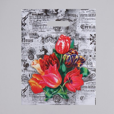 Пакет «Бристоль», полиэтиленовый с вырубной ручкой, 30×40 см, 35 мкм