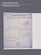 Предметная тетрадь по геометрии Calligrata «Металл», 48 листов, в клетку, со справочным материалом, обложка из мелованного картона - Фото 2