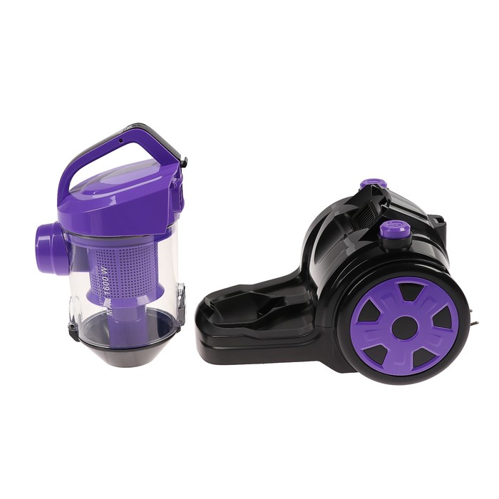 Пылесос Sakura SA-8312BP, 1600/300 Вт, 1.5 л, фиолетово-чёрный - фото 51877107