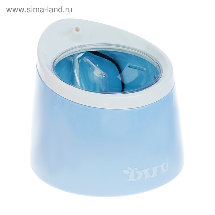 Фонтанчик для животных DIIL с подсветкой, 2 л, с угольным фильтром, бело-голубой - Фото 1