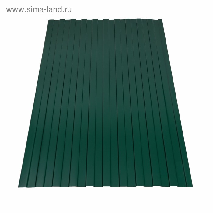 Профнастил С-8, 200 × 120 см, цвет зелёный мох (RAL 6005) (4261517) - Купить по