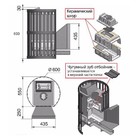 Печь для бани «Везувий Ураган Ковка 16 (205)», дровяная со стеклом, закрытая каменка - Фото 2