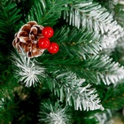 Искусственная ёлка с инеем «Зимнее волшебство. Ягодка», 150 см, d нижнего яруса 95 см, 370 ПВХ веток на крючках - Фото 3