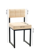 Стул для кухни Клик Мебель «Лофт 3», черный/молочная рептилия - Фото 2