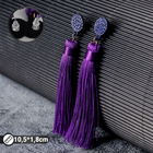 Серьги «Кисти» гармония, цвет фиолетовый, L кисти 8,5 см - фото 3360770