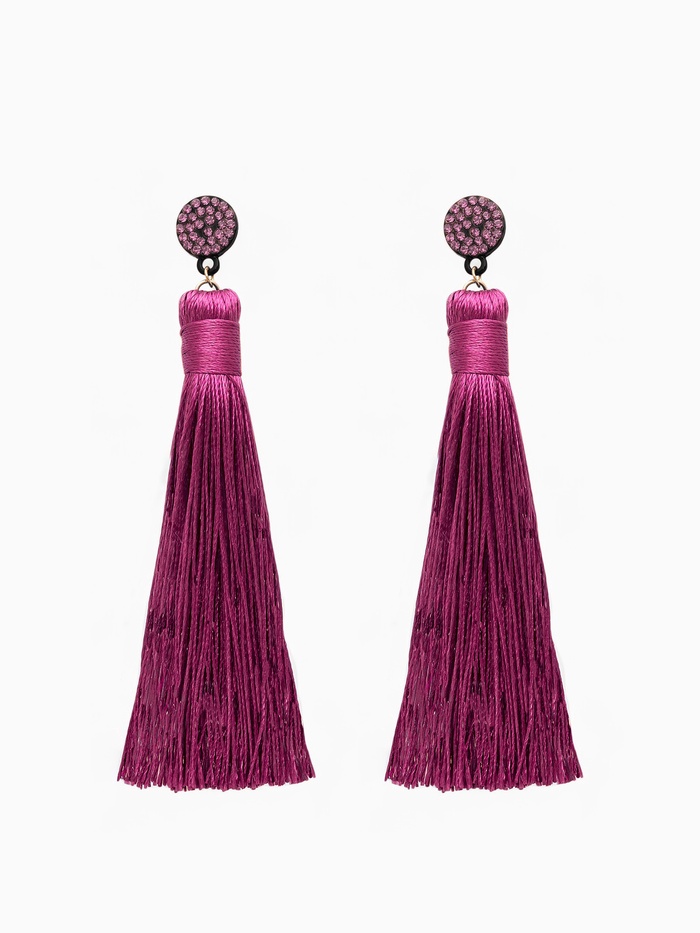 Серьги «Кисти» гармония, цвет фиолетовый, L кисти 8.5 см - Фото 1
