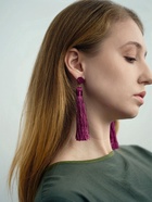 Серьги «Кисти» гармония, цвет фиолетовый, L кисти 8.5 см - Фото 2
