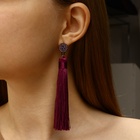 Серьги «Кисти» гармония, цвет фиолетовый, L кисти 8.5 см - Фото 2