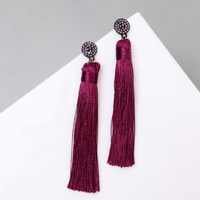 Серьги «Кисти» гармония, цвет фиолетовый, L кисти 8,5 см 4102022