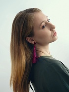 Серьги «Кисти» гармония, цвет фиолетовый, L кисти 8.5 см - Фото 6