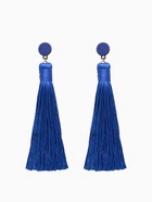 Серьги «Кисти» гармония, синие, L, кистей, 10.5 см - Фото 1