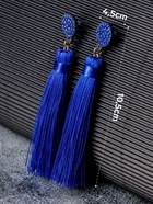 Серьги «Кисти» гармония, синие, L, кистей, 10.5 см - Фото 4