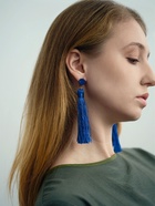 Серьги «Кисти» гармония, синие, L, кистей, 10.5 см - Фото 2