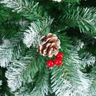 Искусственная ёлка с инеем «Зимнее волшебство. Ягодка», 240 см, d нижнего яруса 145 см, 1577 ПВХ веток на крючках - Фото 3