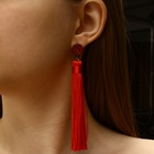 Серьги «Кисти» гармония, цвет красный, L кисти 8.5 см - Фото 2