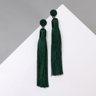 Серьги «Кисти» гармония, цвет изумрудный, L кисти 8.5 см - Фото 3