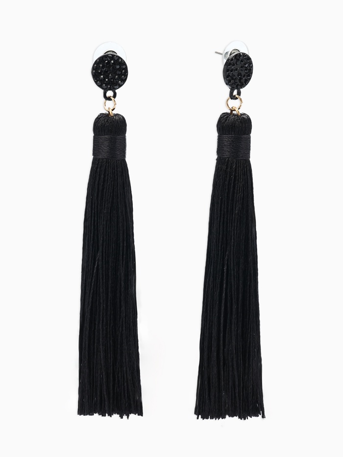 Серьги «Кисти», гармония, чёрные, L кисти 8.5 см - Фото 1