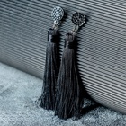 Серьги «Кисти» гармония, цвет чёрный, L кисти 8.5 см - Фото 6