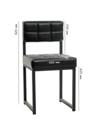 Стул для кухни «Клик Мебель. Лофт 3», искусственная кожа, цвет чёрный - Фото 2