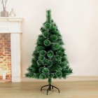 Искусственная ёлка настольная «Зимнее волшебство. Кедр переливающийся», 120 см, d нижнего яруса 80 см, 110 веток отгибаются - Фото 2