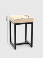 Табурет для кухни «Клик Мебель. Лофт 4», искусственная кожа, цвет чёрный/молочная рептилия - Фото 2