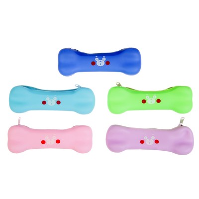 Пенал школьный «Кость», на молнии, силиконовый, МИКС