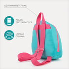 Рюкзак детский на молнии, цвет бирюзовый/розовый - Фото 2
