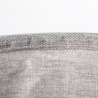 Корзина бельевая текстильная Доляна «Лёгкость», 35×35×45 см, цвет серый - Фото 2