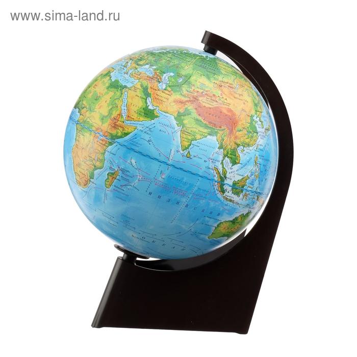 Глобус Земли физический, диаметр 210 мм, с подсветкой, треугольная подставка - Фото 1