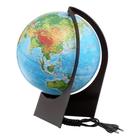 Глобус Земли физический, диаметр 210 мм, с подсветкой, треугольная подставка - Фото 2