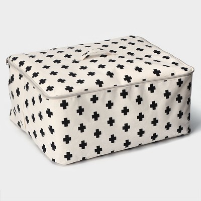 Кофр для хранения вещей «Ажур», 55×42×25 см, бежевый