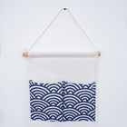 Органайзер с карманами подвесной «Волна», 3 отделения, 47×25 см, цвет синий - Фото 4