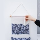 Органайзер с карманами подвесной «Волна», 3 отделения, 47×25 см, цвет синий - Фото 5