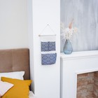 Органайзер с карманами подвесной «Волна», 3 отделения, 47×25 см, цвет синий - Фото 6