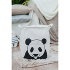 Корзина бельевая текстильная Доляна «Панда», 30×30×30 см, цвет белый - фото 3832374