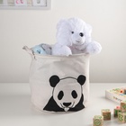 Корзина для белья Доляна «Панда», 30×30×30 см, белая - Фото 2