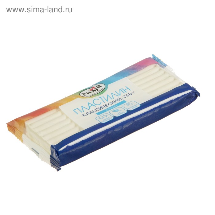 Пластилин «Гамма. Классический», 250 г, белый - Фото 1