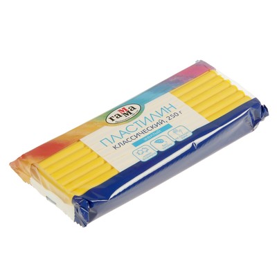 Пластилин «Гамма. Классический», 250 г, жёлтый