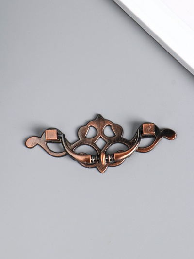 Ручка для шкатулки металл «Узорная», под медь, 3.8×9.5 см