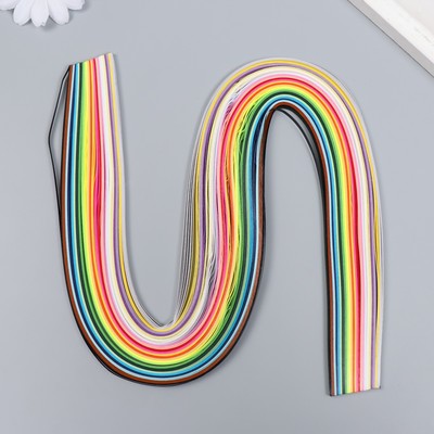 Полоски для квиллинга «Цветные» (набор 240 полос) ширина 0.3 см длина 54 см 26×11×0.5 см