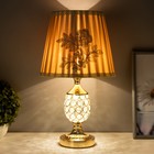 Лампа настольная «Авантюризм» 1×60 Вт E27 золото низ подсветка 29×29×43 см RISALUX - Фото 3