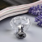 Ручка для шкатулки металл "Кристалл" набор 2 шт  серебро 2,5х2,8х2,8 см - фото 31532419
