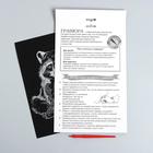 Гравюра на подложке «Енот» с металлическим эффектом «серебро» А4 - Фото 4