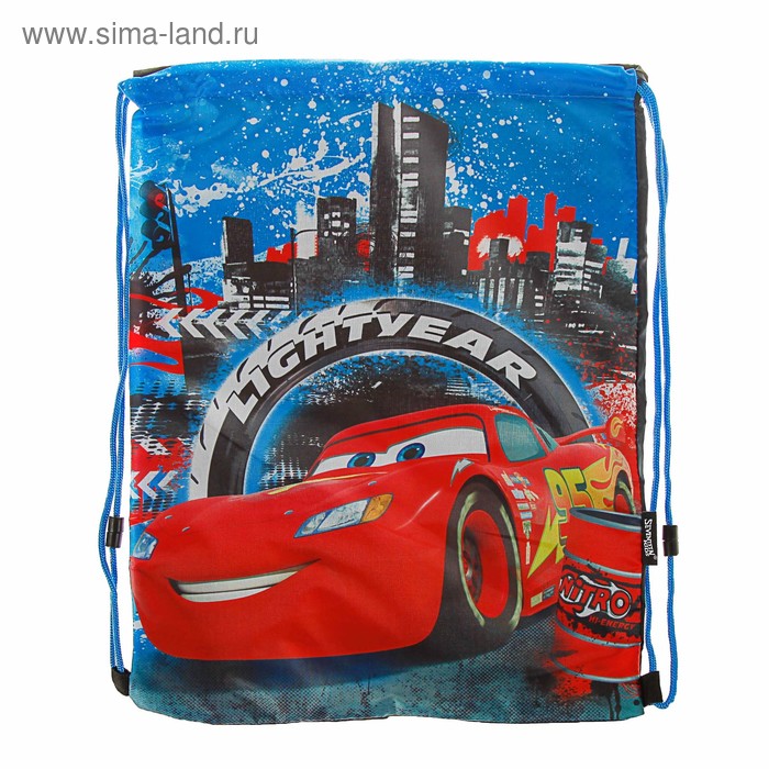 Мешок для обуви 430х340 мм Disney Cars, синий CRCB-MT1-883 - Фото 1