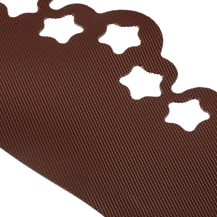 Лента бордюрная, 0.15 × 9 м, толщина 1.2 мм, пластиковая, фигурная, коричневая, Greengo - фото 1908452473