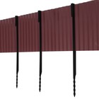 Лента бордюрная, 0.2 × 9 м, толщина 0.6 мм, пластиковая, гофра, тёмно-коричневая - фото 9847331
