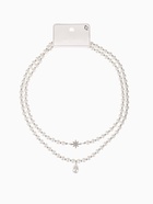 Бусы «Жемчуг» с подвесками, без замка, шар № 2.4, белые в серебре, 120 см 4098506