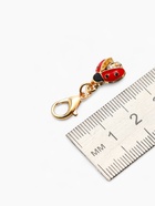 Шарм для браслета на карабине «Божья коровка», цветной в золоте - Фото 4